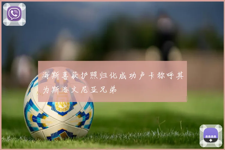 海斯喜获护照归化成功卢卡称呼其为斯洛文尼亚兄弟